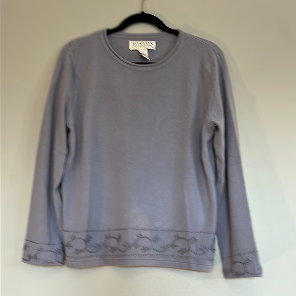 EUC Norton Studio purple - gray sweater sweater